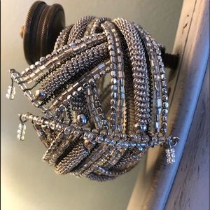 Mesh,wire & beaded bracelet!!